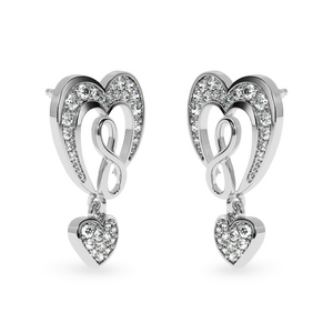 Designer Platinum Diamond Heart Earrings JL PT E LC813   Jewelove.US