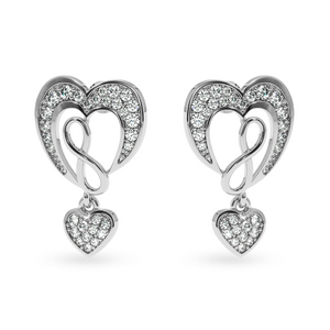 Designer Platinum Diamond Heart Earrings JL PT E LC813  VVS-GH Jewelove.US