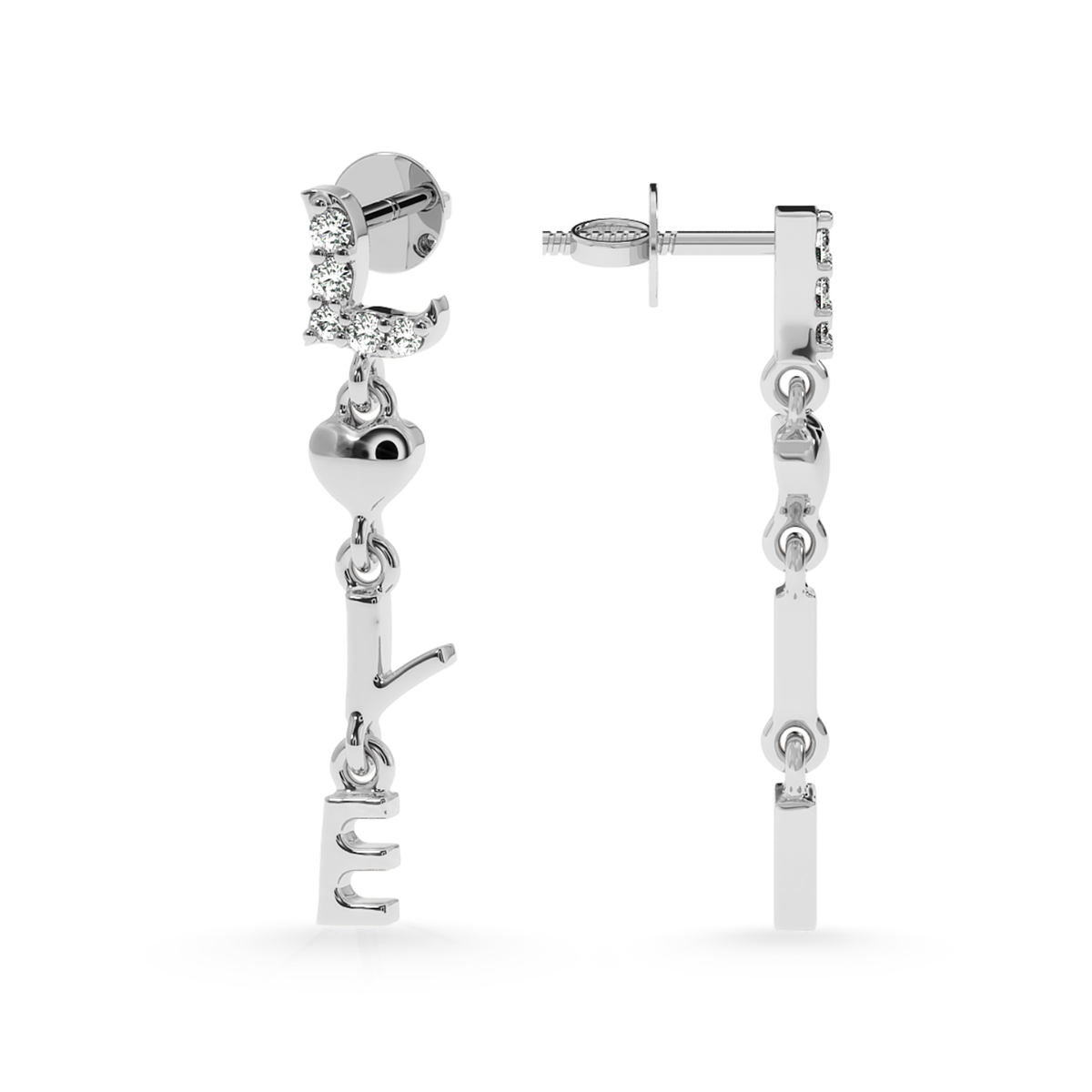 Designer Platinum Diamond Earrings for Women  JL PT E LC819