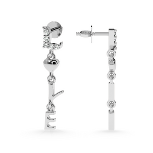 Designer Platinum Diamond Earrings for Women  JL PT E LC819