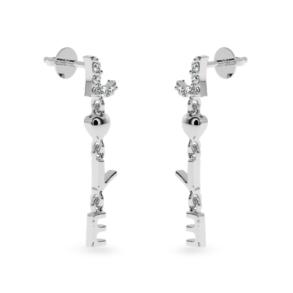Designer Platinum Diamond Earrings for Women  JL PT E LC819
