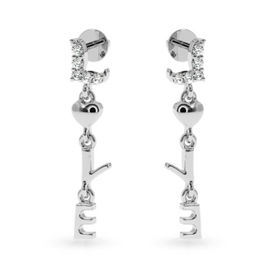 Designer Platinum Diamond Earrings for Women  JL PT E LC819