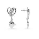 Load image into Gallery viewer, Designer Platinum Diamond Heart Earrings JL PT E LC823
