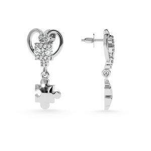 Designer Platinum Diamond Heart Earrings JL PT E LC823