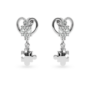 Designer Platinum Diamond Heart Earrings JL PT E LC823