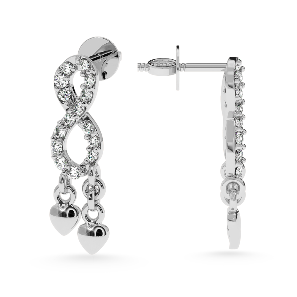 Designer Platinum Diamond Earrings for Women  JL PT E LC827   Jewelove.US