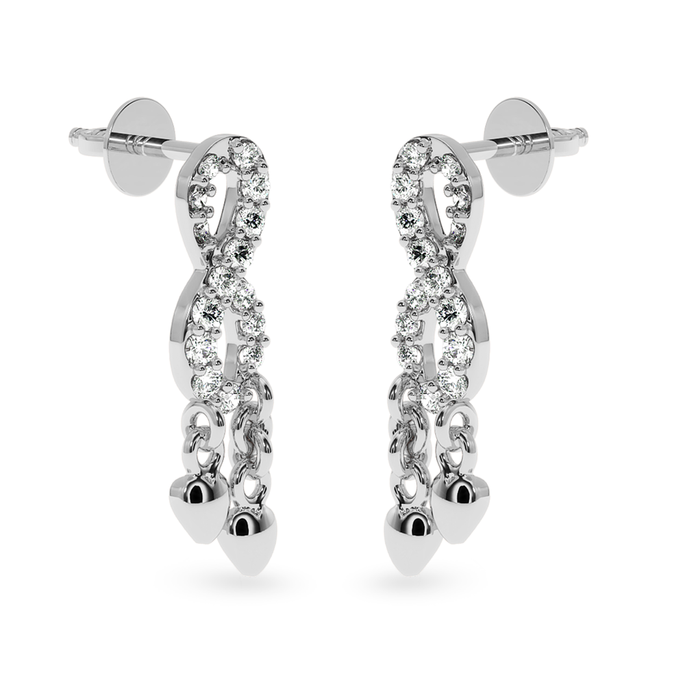 Designer Platinum Diamond Earrings for Women  JL PT E LC827   Jewelove.US