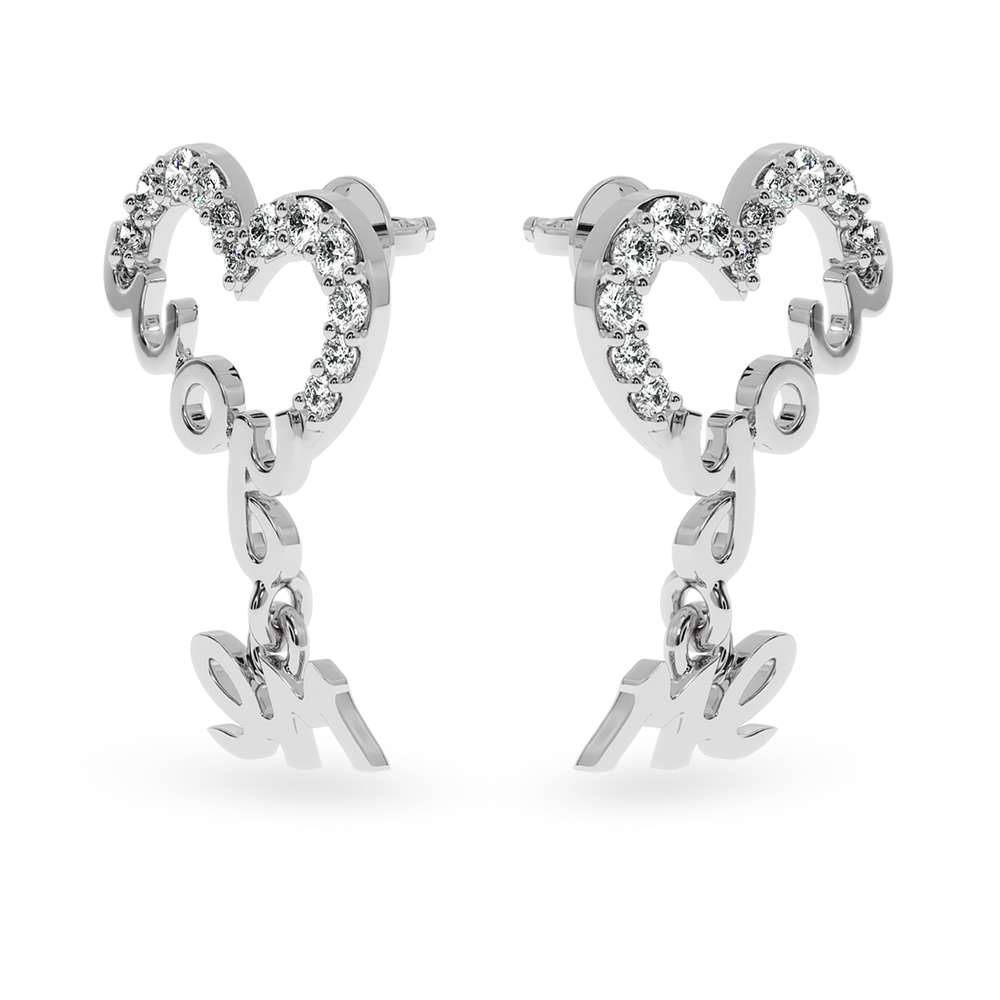 Designer Platinum Diamond Earrings for Women  JL PT E LC829