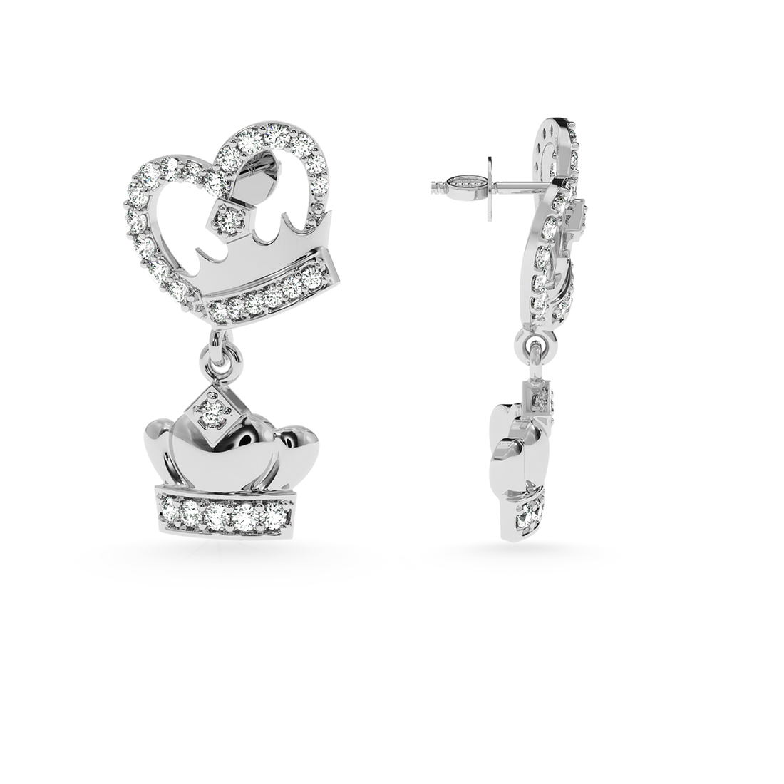 Designer Platinum Diamond Earrings for Women  JL PT E LC831