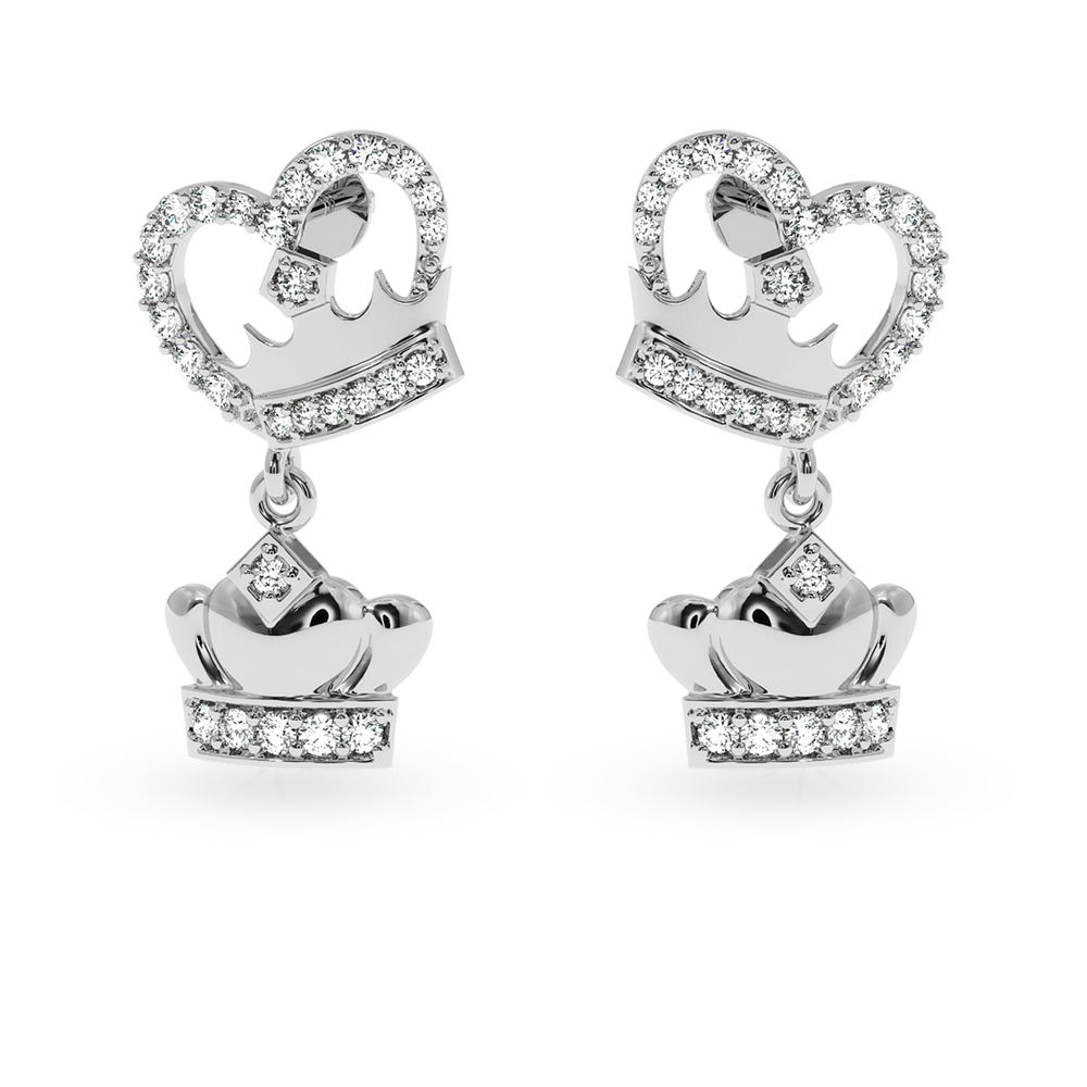 Designer Platinum Diamond Earrings for Women  JL PT E LC831