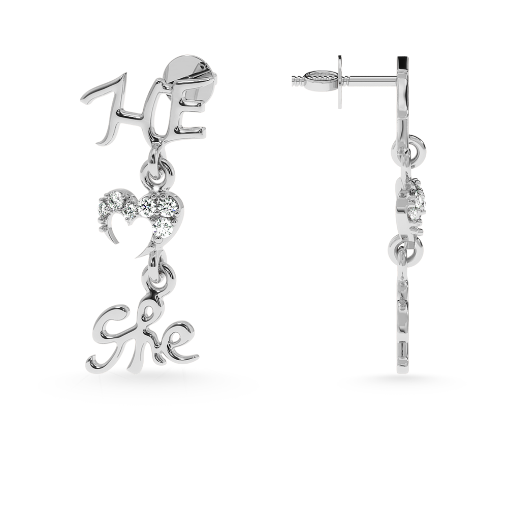 Designer Platinum Diamond Earrings for Women  JL PT E LC835   Jewelove.US