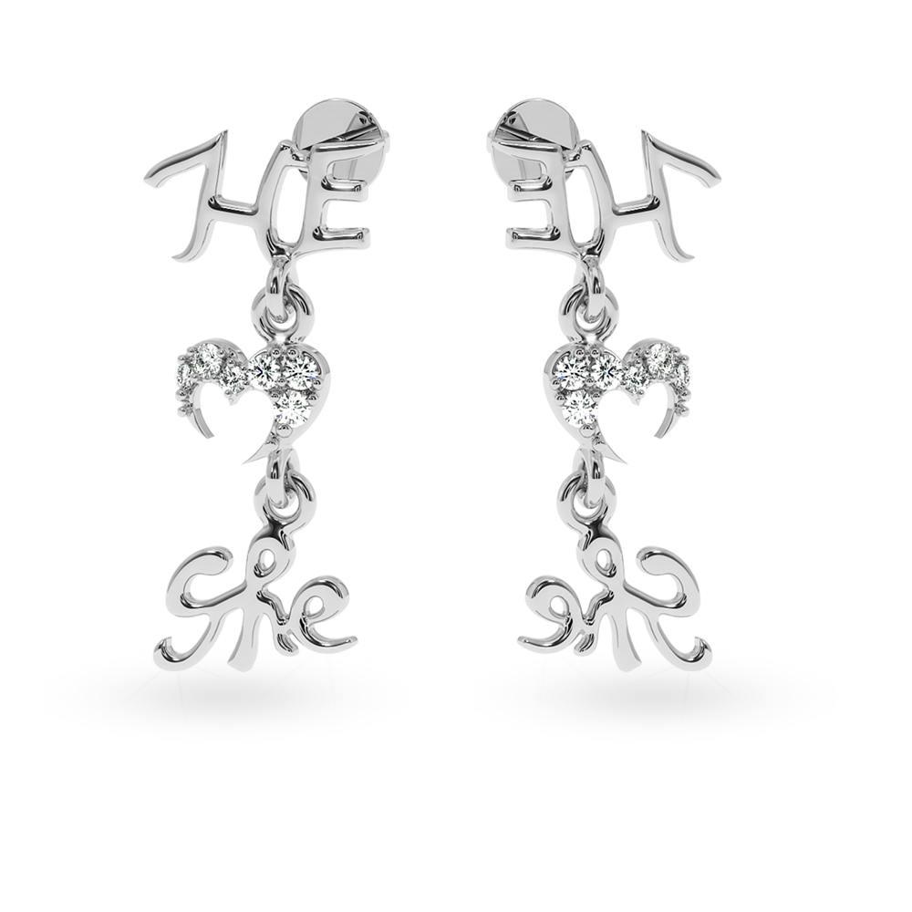 Designer Platinum Diamond Earrings for Women  JL PT E LC835  VVS-GH Jewelove.US