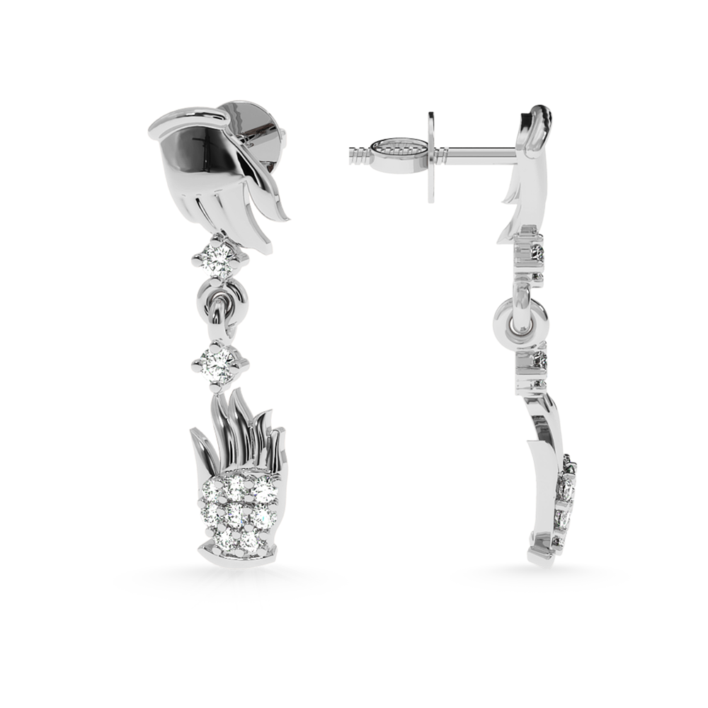 Designer Platinum Diamond Earrings for Women  JL PT E LC836