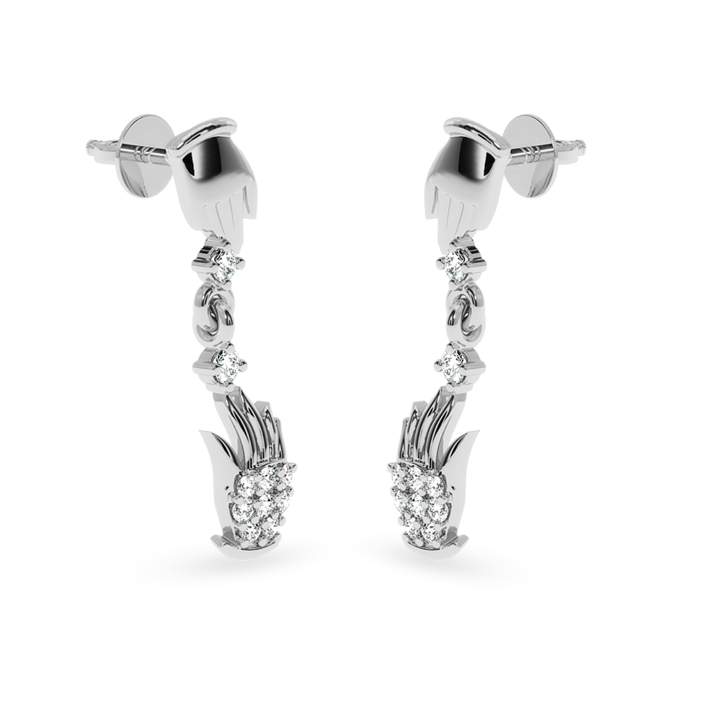 Designer Platinum Diamond Earrings for Women  JL PT E LC836