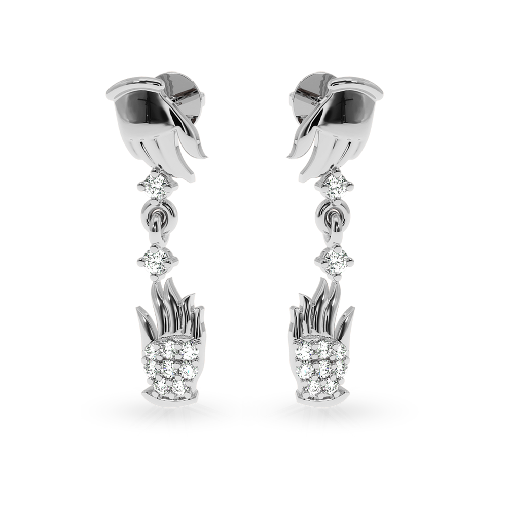 Designer Platinum Diamond Earrings for Women  JL PT E LC836