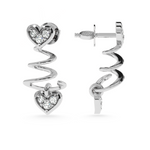 Load image into Gallery viewer, Designer Platinum Diamond Heart Earrings for Women JL PT E LC837   Jewelove.US
