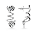 Load image into Gallery viewer, Designer Platinum Diamond Heart Earrings for Women JL PT E LC837
