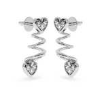 Load image into Gallery viewer, Designer Platinum Diamond Heart Earrings for Women JL PT E LC837   Jewelove.US
