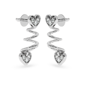 Designer Platinum Diamond Heart Earrings for Women JL PT E LC837   Jewelove.US