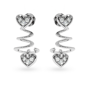Designer Platinum Diamond Heart Earrings for Women JL PT E LC837  VVS-GH Jewelove.US