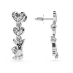 Load image into Gallery viewer, Designer Platinum Diamond Heart Earrings for Women JL PT E LC838   Jewelove.US
