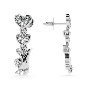 Designer Platinum Diamond Heart Earrings for Women JL PT E LC838   Jewelove.US