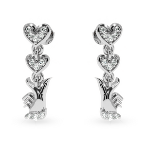 Designer Platinum Diamond Heart Earrings for Women JL PT E LC838  VVS-GH Jewelove.US