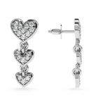 Load image into Gallery viewer, Designer Platinum Diamond Heart Earrings for Women JL PT E LC839
