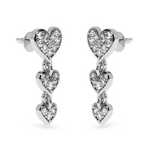 Load image into Gallery viewer, Designer Platinum Diamond Heart Earrings for Women JL PT E LC839
