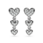Load image into Gallery viewer, Designer Platinum Diamond Heart Earrings for Women JL PT E LC839

