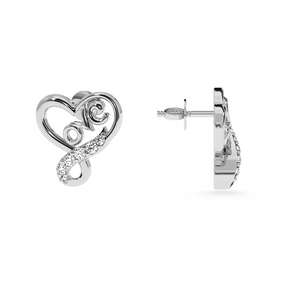 Designer Platinum Diamond Heart Earrings for Women JL PT E LC840