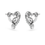 Load image into Gallery viewer, Designer Platinum Diamond Heart Earrings for Women JL PT E LC840
