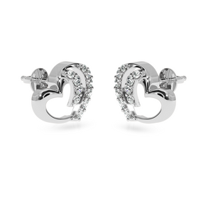 Designer Platinum Diamond Heart Earrings JL PT E LC843   Jewelove.US