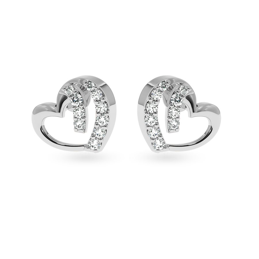 Designer Platinum Diamond Heart Earrings JL PT E LC843  VVS-GH Jewelove.US