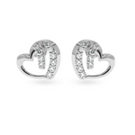 Load image into Gallery viewer, Designer Platinum Diamond Heart Earrings JL PT E LC843  VVS-GH Jewelove.US
