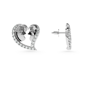 Designer Platinum Diamond Heart Earrings JL PT E LC844   Jewelove.US