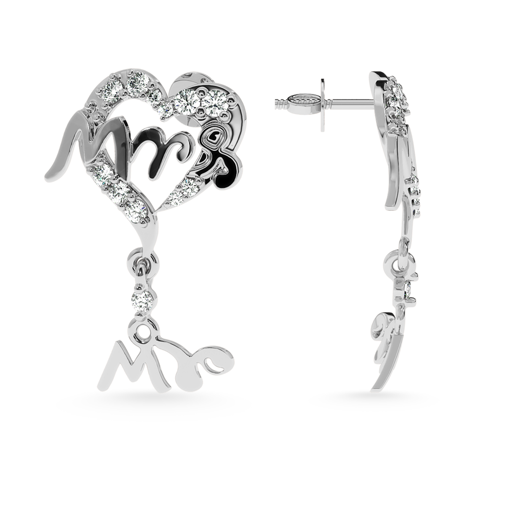 Designer Platinum Diamond Heart Earrings JL PT E LC846   Jewelove.US