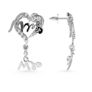 Designer Platinum Diamond Heart Earrings JL PT E LC846   Jewelove.US