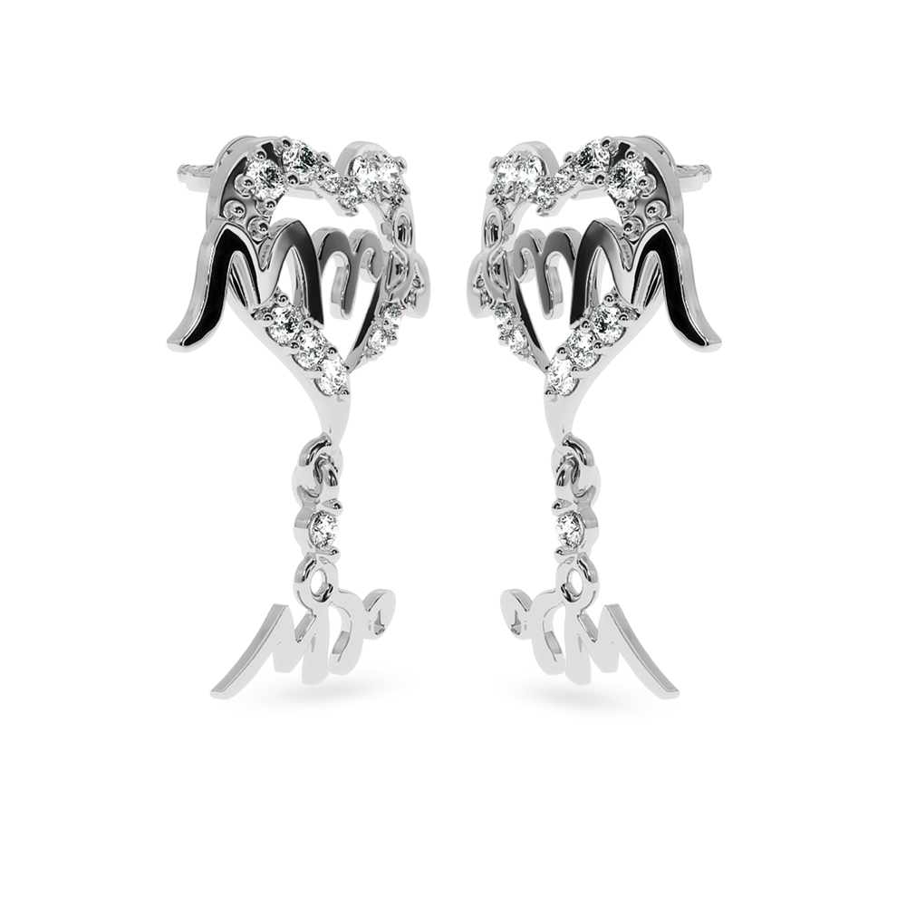 Designer Platinum Diamond Heart Earrings JL PT E LC846   Jewelove.US