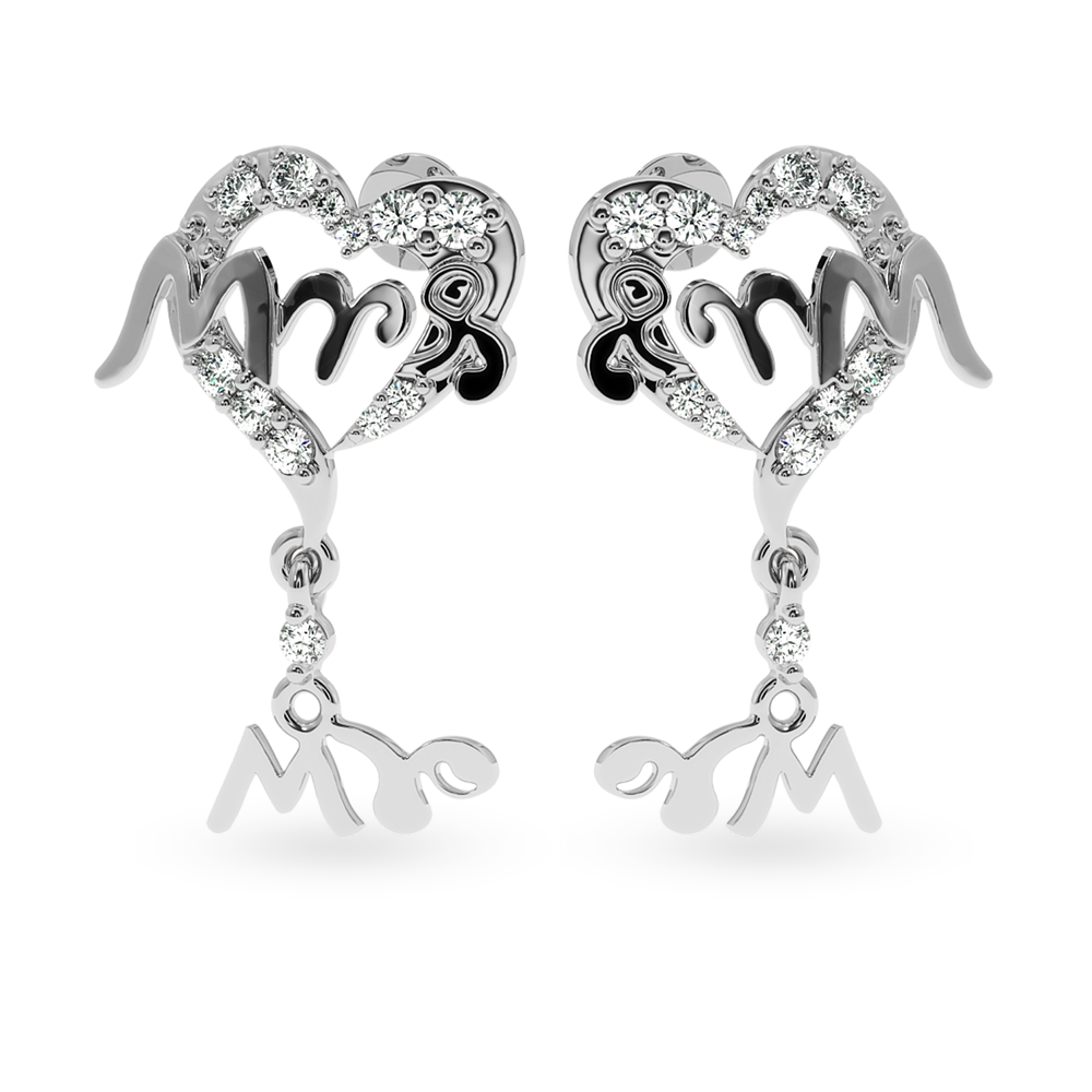 Designer Platinum Diamond Heart Earrings JL PT E LC846  VVS-GH Jewelove.US