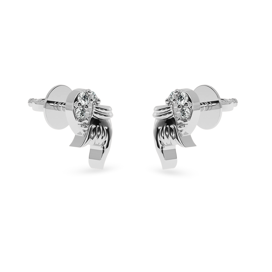Designer Platinum Diamond Heart Earrings JL PT E LC847