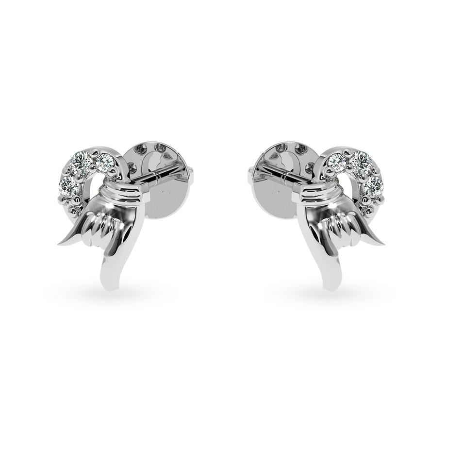 Designer Platinum Diamond Heart Earrings JL PT E LC847