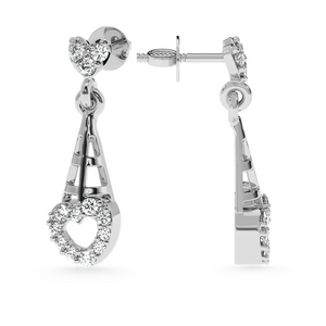 Designer Platinum Diamond Heart Earrings JL PT E LC848