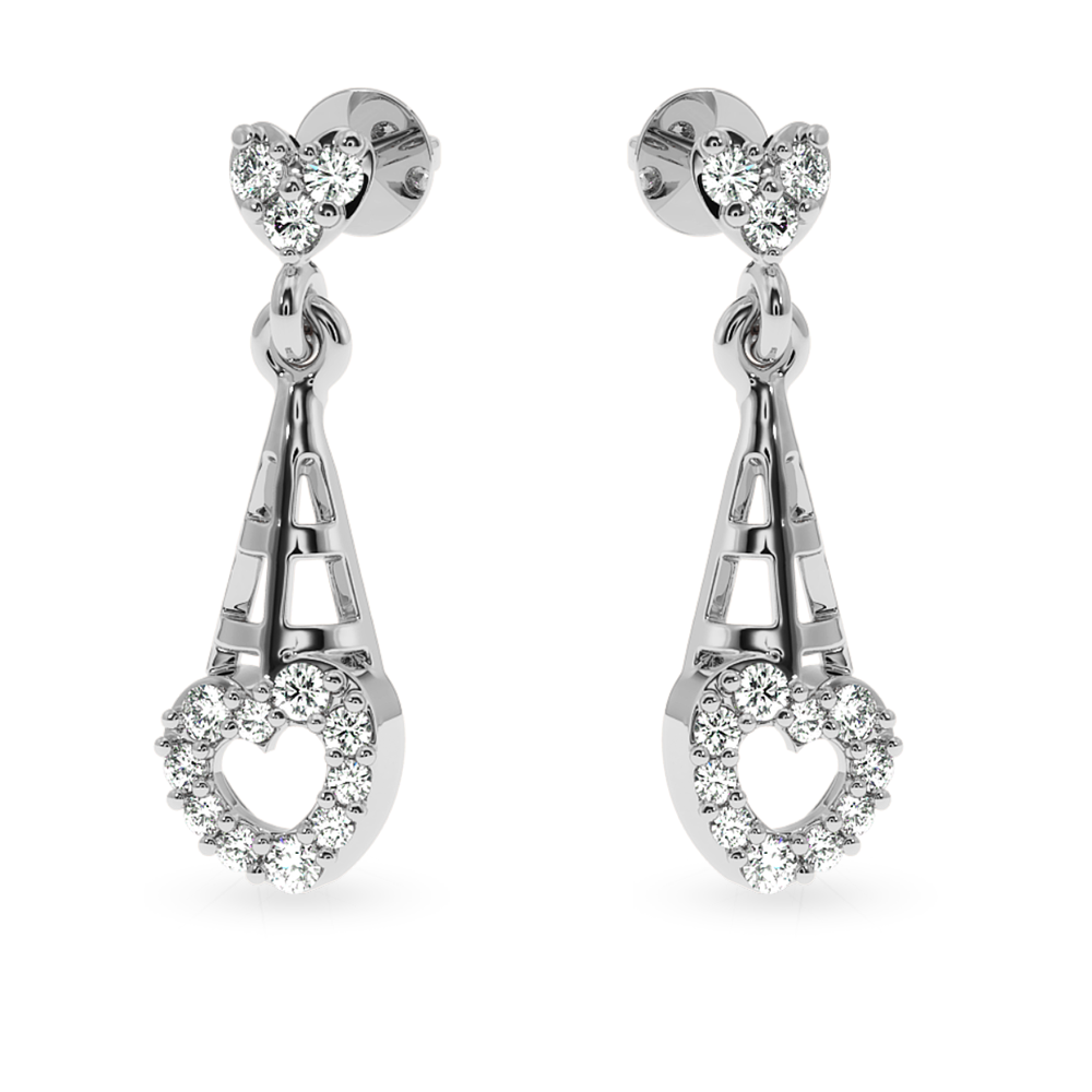 Designer Platinum Diamond Heart Earrings JL PT E LC848  VVS-GH Jewelove.US