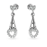 Load image into Gallery viewer, Designer Platinum Diamond Heart Earrings JL PT E LC848
