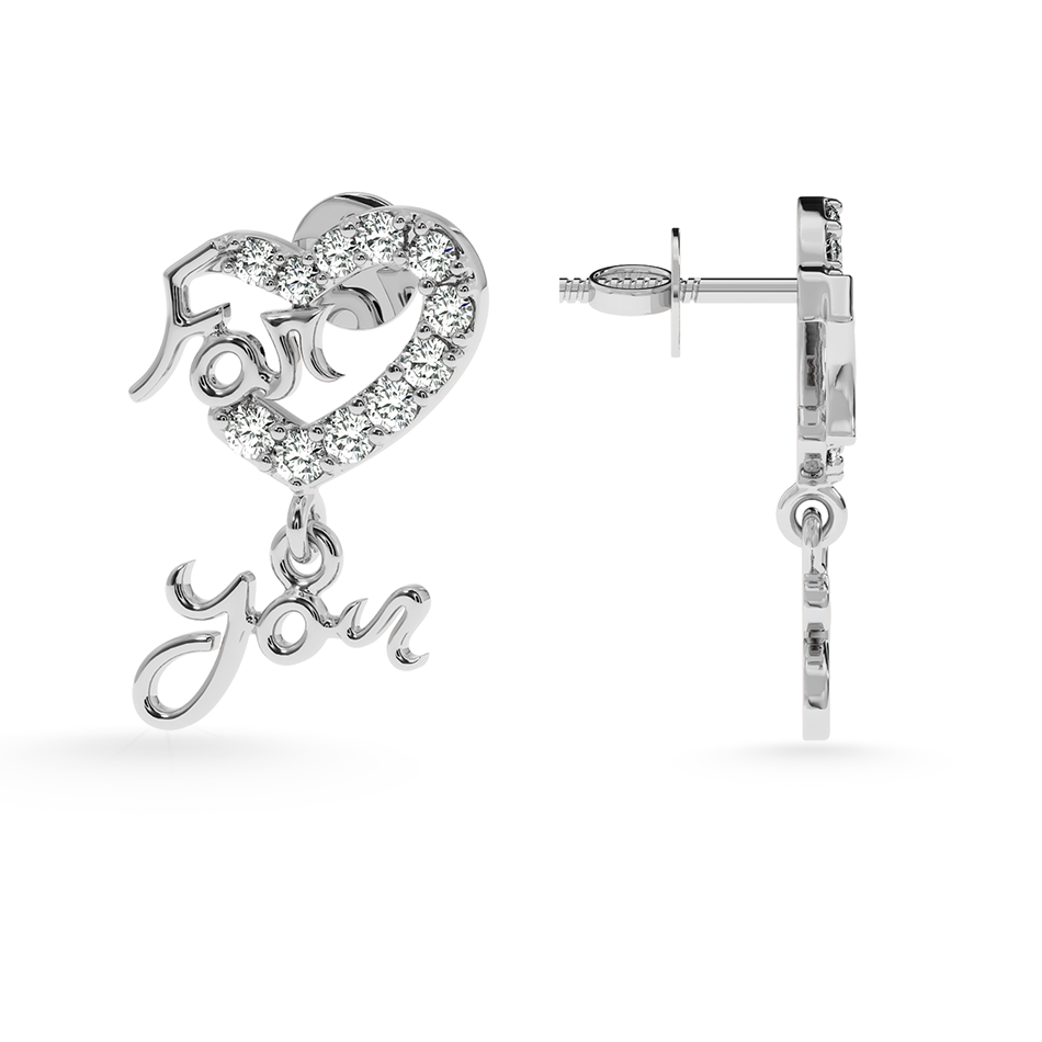 Designer Platinum Diamond Heart Earrings JL PT E LC849   Jewelove.US