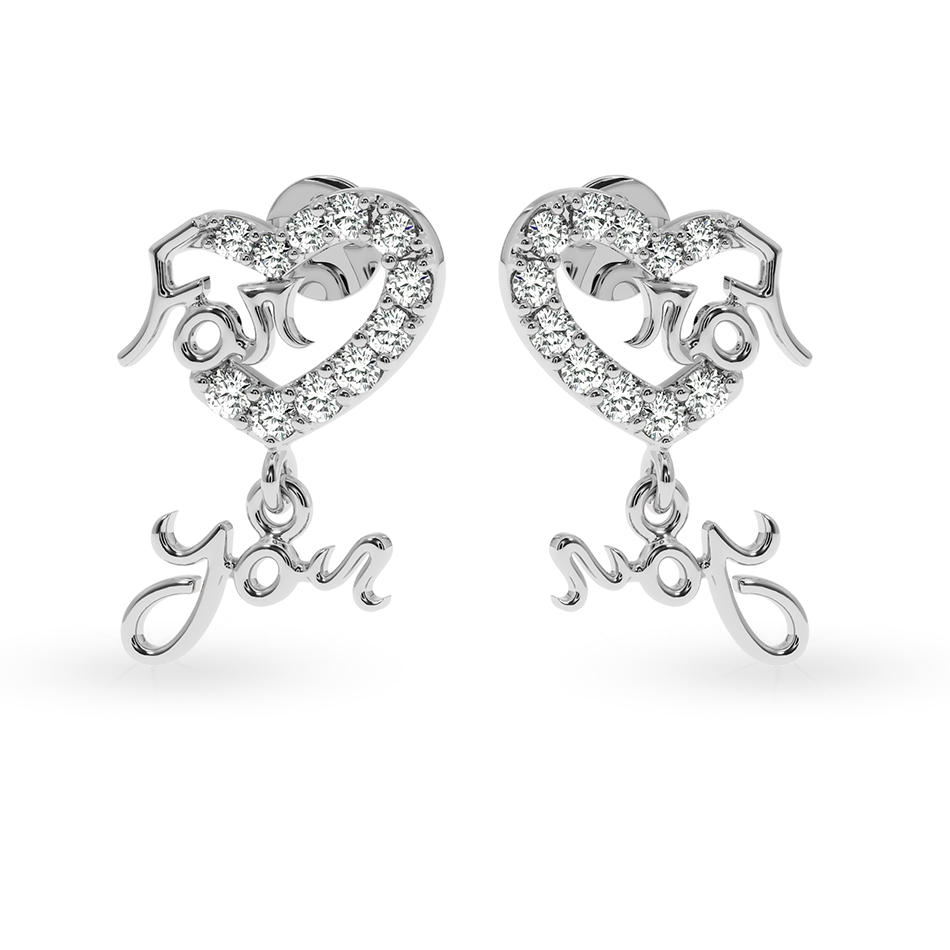 Designer Platinum Diamond Heart Earrings JL PT E LC849   Jewelove.US