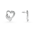 Load image into Gallery viewer, Designer Platinum Diamond Heart Earrings JL PT E LC850
