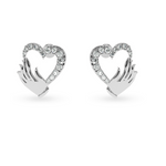 Load image into Gallery viewer, Designer Platinum Diamond Heart Earrings JL PT E LC850
