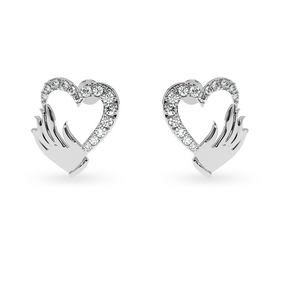 Designer Platinum Diamond Heart Earrings JL PT E LC850